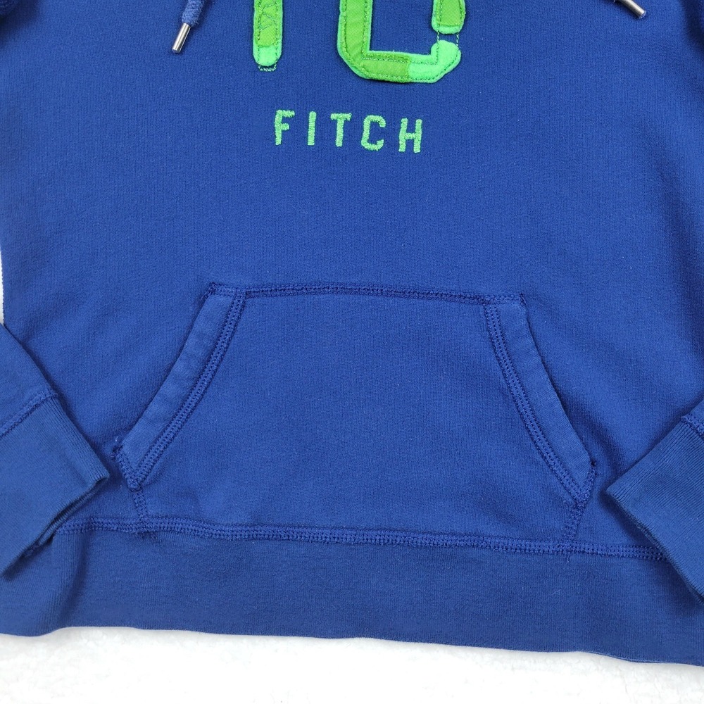 Abercrombie & Fitch Hoodie Kids Medium M Blue‎ Green 18 Cotton Poly Blend - Picture 4 of 10